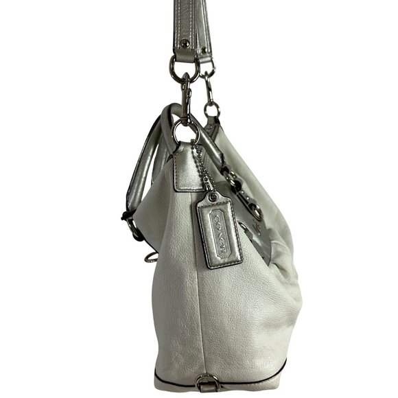 Coach ASHLEY SATCHEL Silver Ivory Shoulder Strap + BONUS Crossbody Strap F15445 - Picture 4 of 14